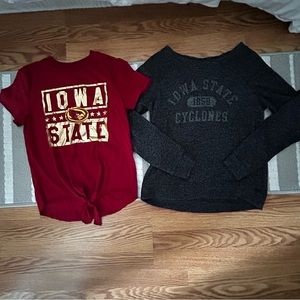 Iowa state cyclones xs women’s college tee shirt top sweatshirt fan gear bundle